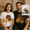 Custom dog printed t-shirt set for family and pet lovers